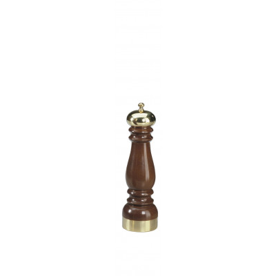 Chiarugi Salt mill Walnut Color, Polished and Lacquered Brass
