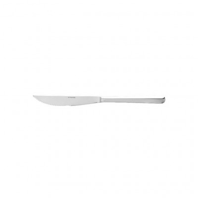 La Tavola FUSION Steak knife, solid handle, serrated blade polished stainless steel