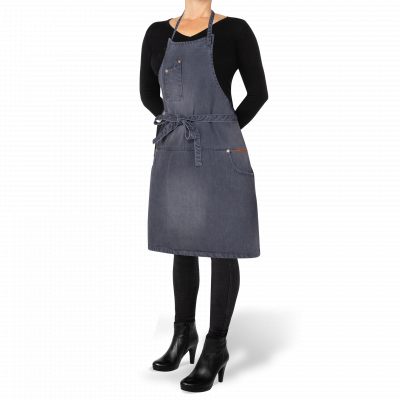 Dutchdeluxes Five pockets apron - slim fit DENIM Washed Grey