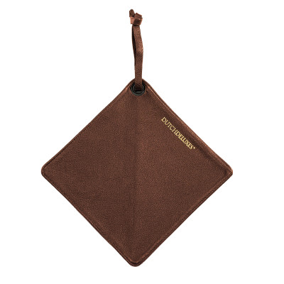Dutch Deluxes Pot Holder FULL GRAIN LEATHER Classic Brown