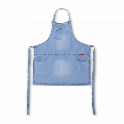 Dutchdeluxes Five pockets apron - slim fit DENIM Washed Indigo