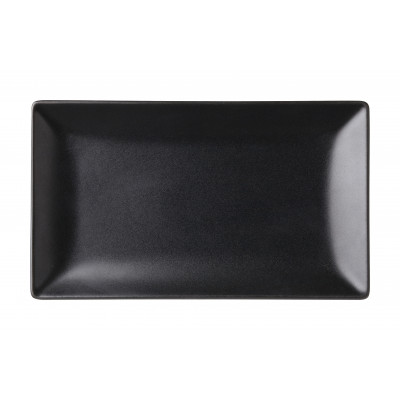 Utopia Noir Rectangular Black Plate 10 x 5.75"