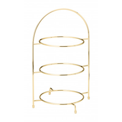 Utopia Gold 3 Tier Plate Stand 17" (43cm)