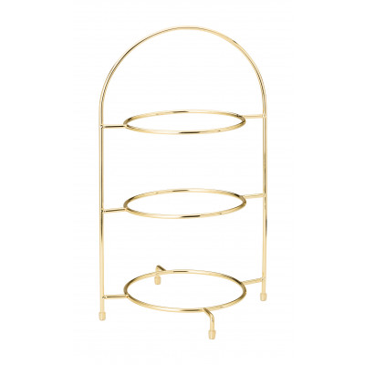 Utopia Gold 3 Tier Plate Stand 16.5" (42cm)