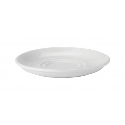 Utopia Pure White Double Well Saucer 6" (15cm)