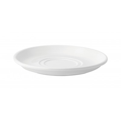 Utopia Pure White Double Well Saucer 7" (17.5cm)
