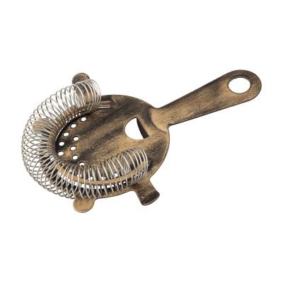 Utopia Vintage Copper Cocktail Strainer - 4 Prong