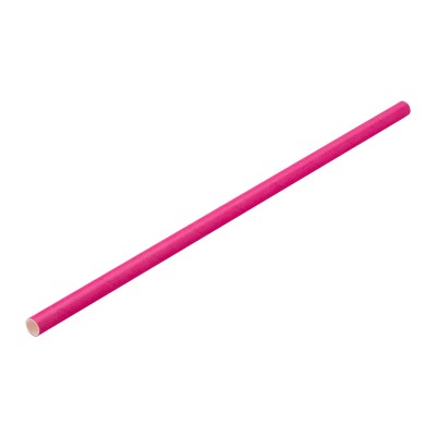 Utopia Paper Solid Pink Straw 8" (20cm) Box of 250