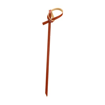 Utopia Bamboo Red Knotted Skewer 3.5" (9cm)