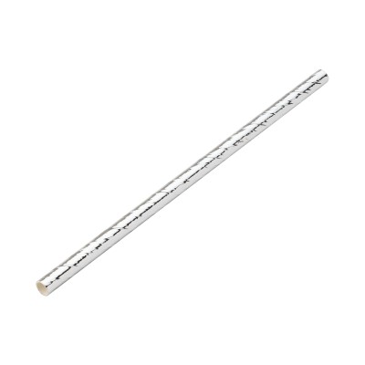 Utopia Paper Silver Cocktail Straw 5.5" (14cm) 5mm Bore