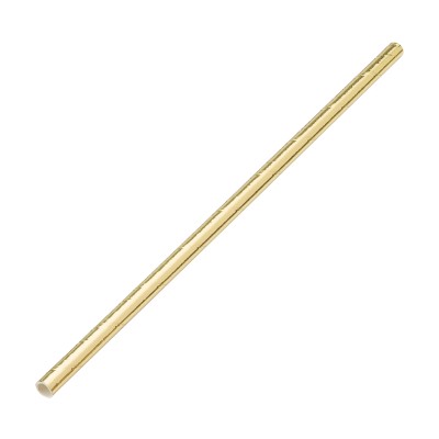 Utopia Paper Solid Gold Straw 8" (20cm)