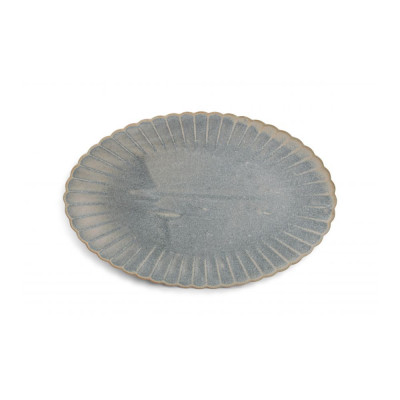 F2D Serving dish 41x26cm blue faded Dune