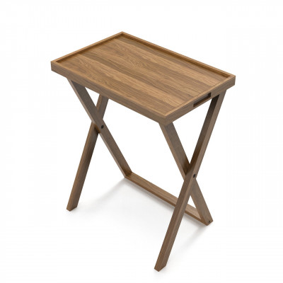 Craster Folding Walnut Tray Table, Tall – Non-locking
 Walnut 600 × 400 × 749 mm