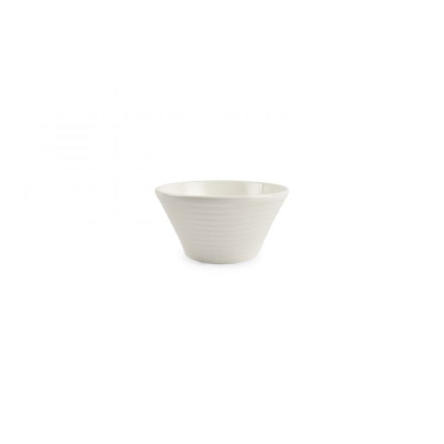 F2D Bowl 13xH6,5cm conical white Line