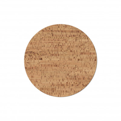 ROUND PLACEMATS 34 cm single piece CORK NATURAL th. 1.5