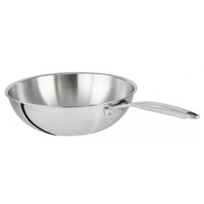 CASTEL PRO STAINLESS STEEL WOK 20 CM WITHOUT LID