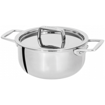 STEWPAN MINI 12 CM 2 SIDE HANDLES WITH STAINLESS STEEL LID CASTEL PRO 5 PLY