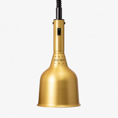 Stayhot Heat Lamp Classic 1224, Retractable Cord, Brass