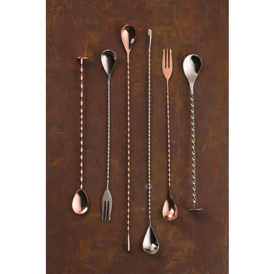 Utopia Fork End Copper Cocktail Mixing Spoon 12" (30cm)