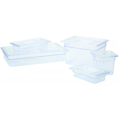 Utopia Polycarbonate 1/4GN Universal Handled Lid clear