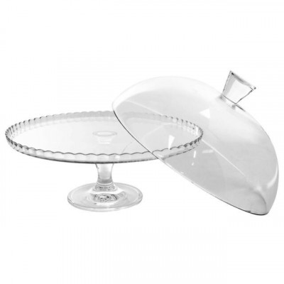 Utopia Patisserie Upturn Footed Plate and Dome 32cm - Set
