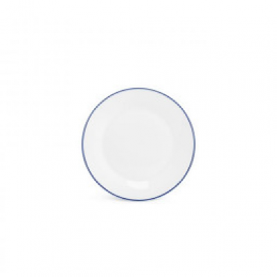 Bonbistro Plate 20cm blue rim Basic White