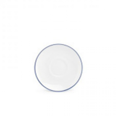 Bonbistro Saucer 14,5cm blue rim Basic White