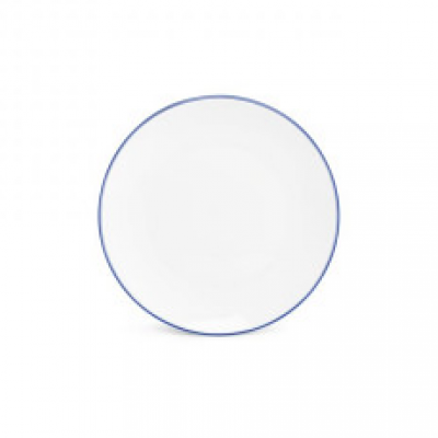 Bonbistro Plate 24cm coupe blue rim Basic White