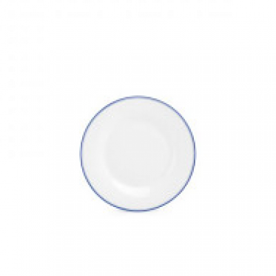 Bonbistro Plate 15cm blue rim Basic White