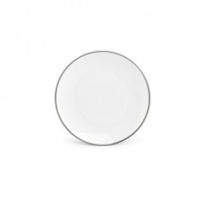 Bonbistro Plate 20,5cm coupe black rim Basic White