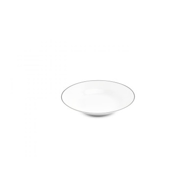 Bonbistro Deep plate 23xH4,5cm black rim Basic White