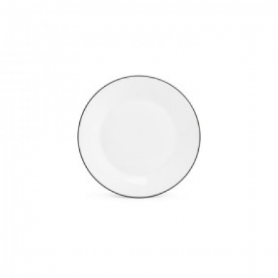 Bonbistro Plate 24cm black rim Basic White
