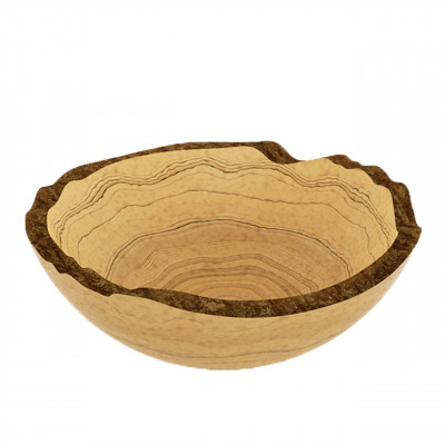Craster Tilt Large Rustic Olive Wood Bowl (310 x 310 x 120)