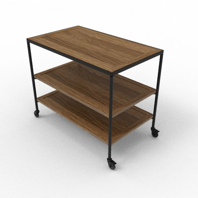 Craster Fare Trolley - Walnut  1100 × 650 × 880 mm 
43.3 × 25.6 × 34.6 in