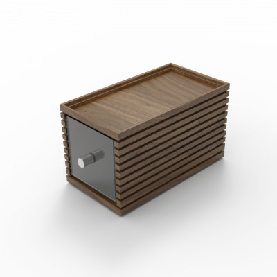 Craster Flow Walnut Single Bread Box