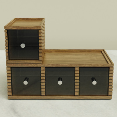 Craster Flow Oak Triple Bread Box 349 × 530 × 190mm
13.7 × 20.9 × 7.4 in