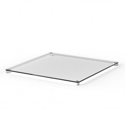 Craster Link 800 Clear Glass Square Table Top Glass, Clear 800 × 800 × 22 mm