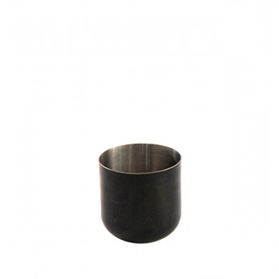 Craster Alto Small Chip Pot Black PVD and Stainless Steel 66ø × 66 mm