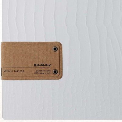 DAG style Menu 17,4x31,8 cm (4RE) PATCH štítek "menu" pouze gumička FASHION WHITE KROKO