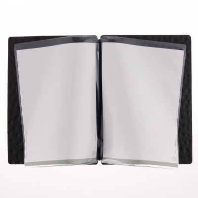 DAG style Menu 16,5x23,1 cm (GOLFO) "menu" METAL štítek FASHION BLACK OSTRICH