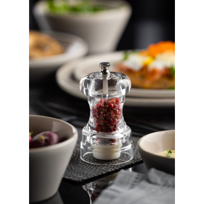 Utopia Clear Acrylic Salt/Pepper Grinder 4" (10cm)