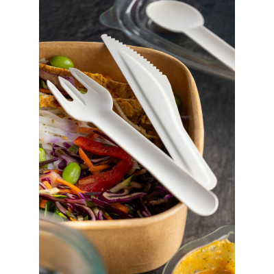 Utopia Compostable Paper Spoon 6.25" (15.8cm) - Box of 50