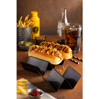 Utopia Black Triple Street Food Stand 21cm x 10cm