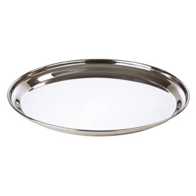 DPS Presentation&Display Stainless Steel Round Flat Tray 30cm/12