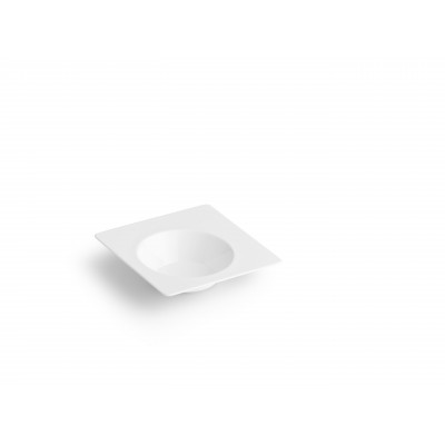 CHIC Verso Deep plate with rim 18x18x4.5cm white