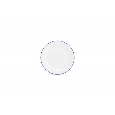 Bonbistro Plate 20cm blue rim Basic White