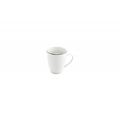 Bonbistro Mug 38cl black rim Basic White