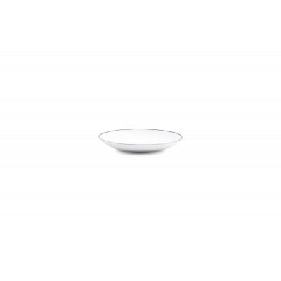 Bonbistro Saucer 14,5cm blue rim Basic White