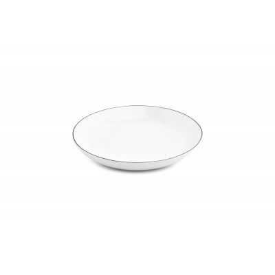 Bonbistro Deep plate 27xH4cm coupe black rim Basic White