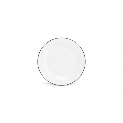 Bonbistro Plate 27cm black rim Basic White